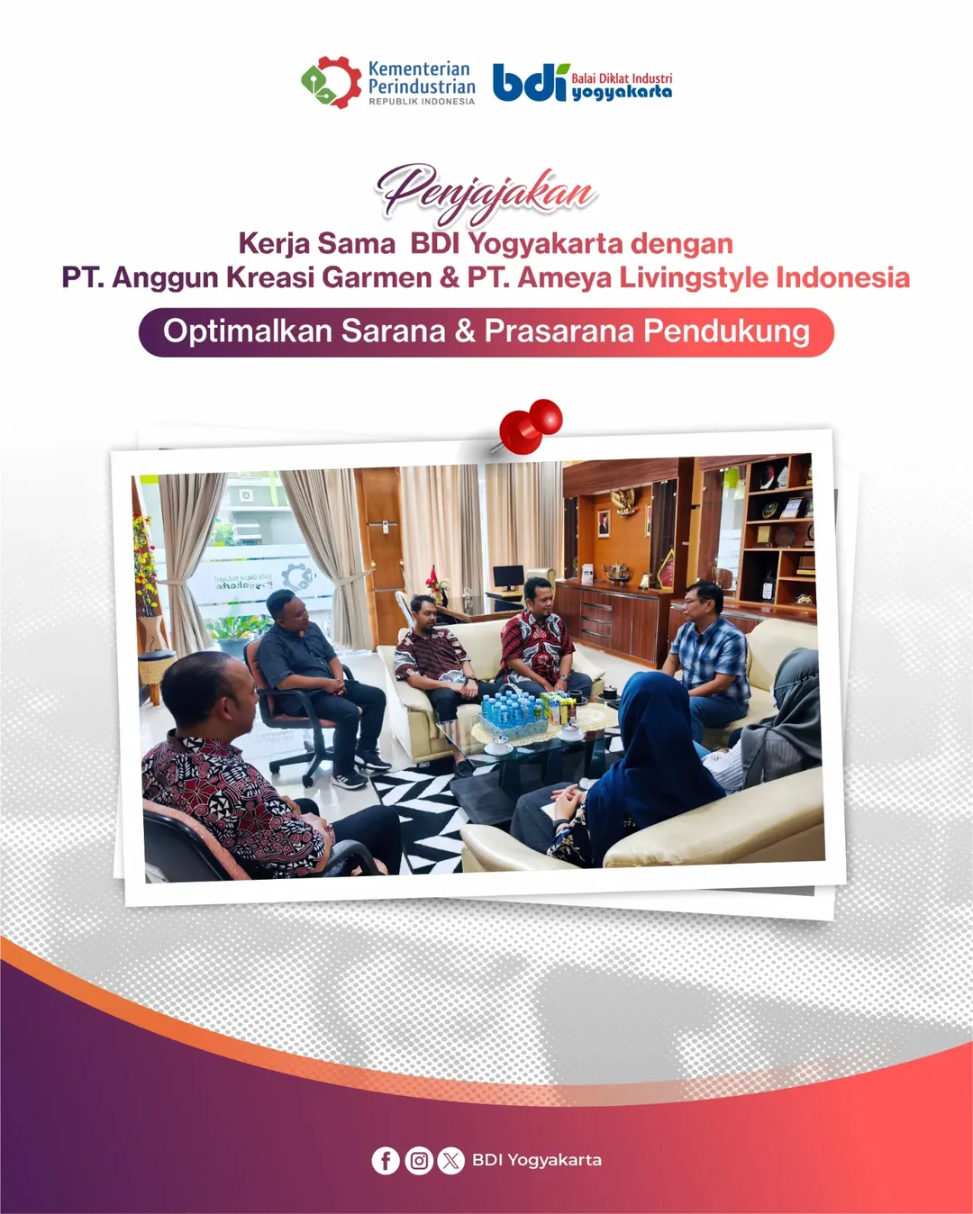 Kerja Sama BDI Yogyakarta dengan PT. Anggun Kreasi Garmen & PT. Ameya Livingstyle Indonesia