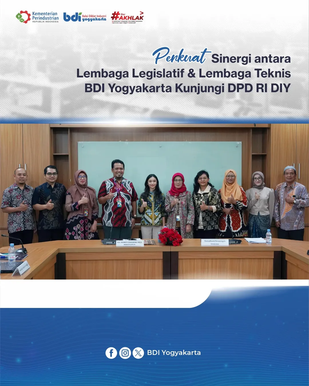 Perkuat Sinergi antera Lembaga Legislatif & lembaga Teknis, BDI Yogyakarta Kunjungi DPD RI DIY