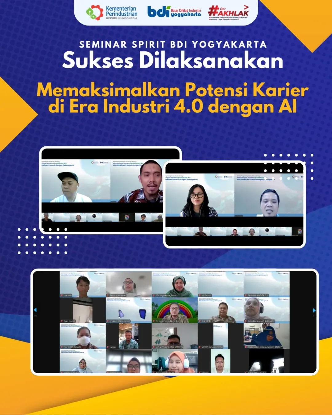Seminar SPIRIT BDI Yogyakarta Sukses Dilaksanakan, Memaksimalkan Potensi Karier di Era Industri 4.0 dengan AI