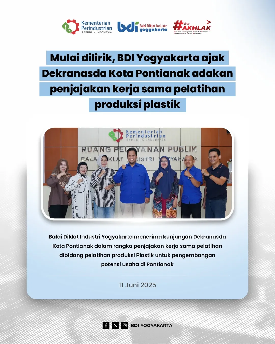 Mulai Dilirik, BDI Yogyakarta Ajak Dekranasda Kota Pontianak Adakan Penjajakan Kerja Sama Pelatihan Produksi Plastik