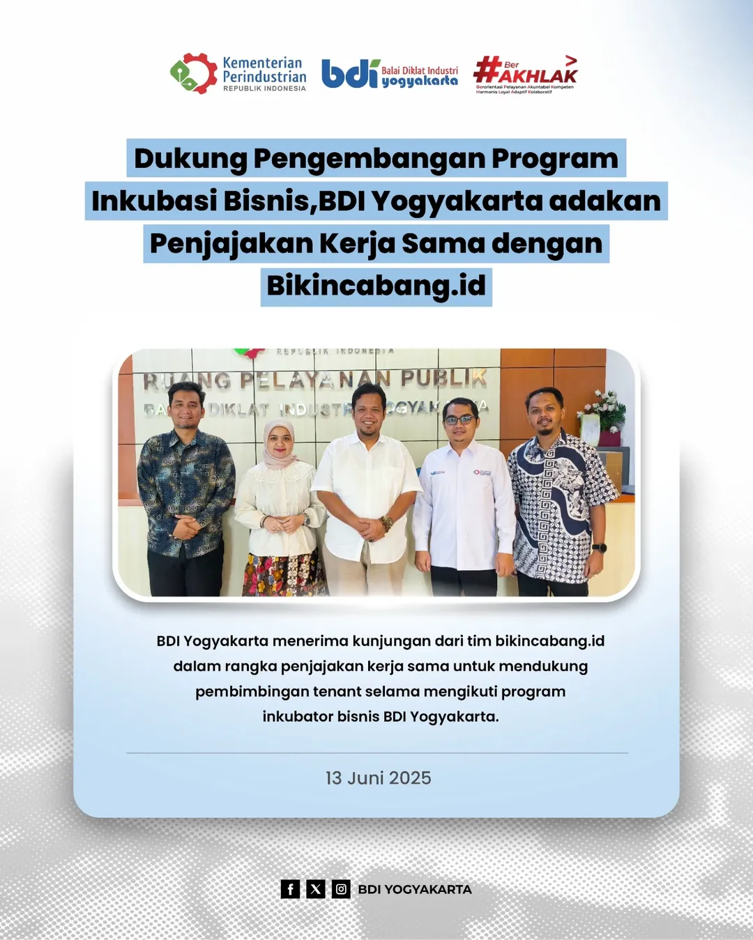 Dukung Pengembangan Program Inkubasi Bisnis, BDI Yogyakarta Adakan Penjajakan Kerja Sama dengan Bikincabang.id