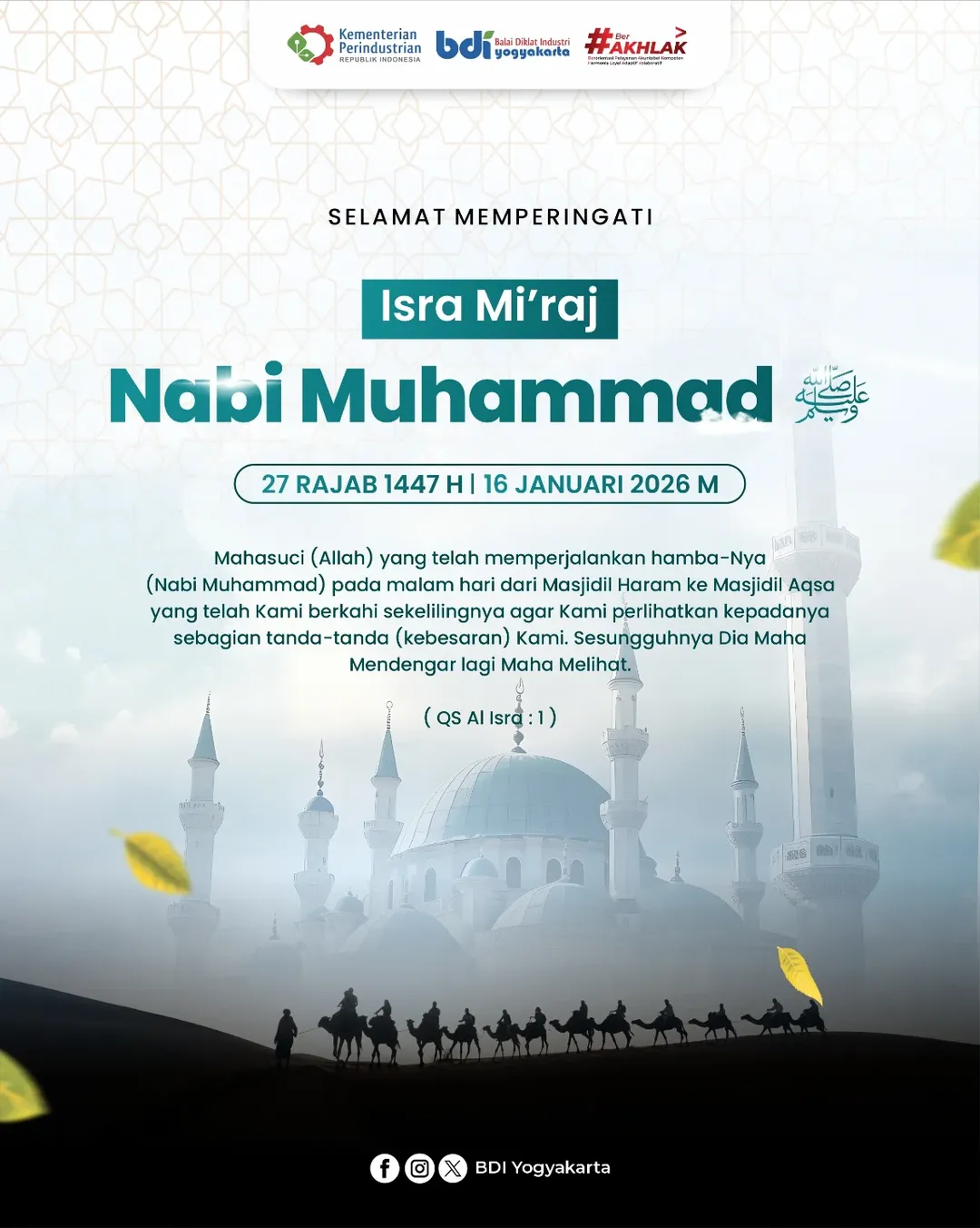Selamat Memperingati Isra Mi’raj Nabi Muhammad SAW 1447 H