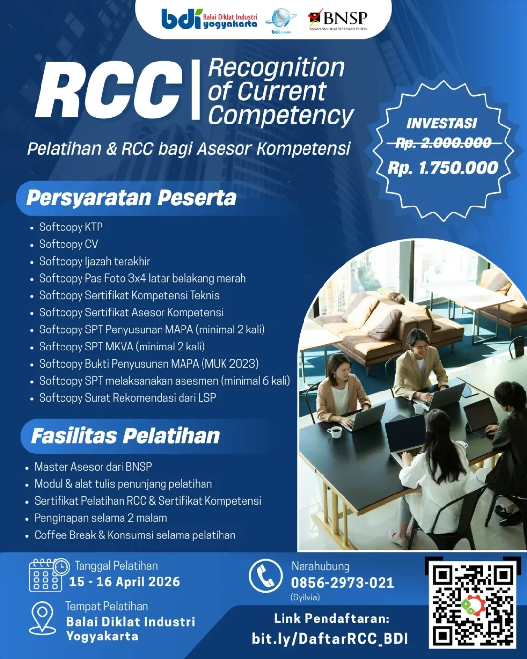 Pelatihan & RCC Bagi Asesror Kompetensi